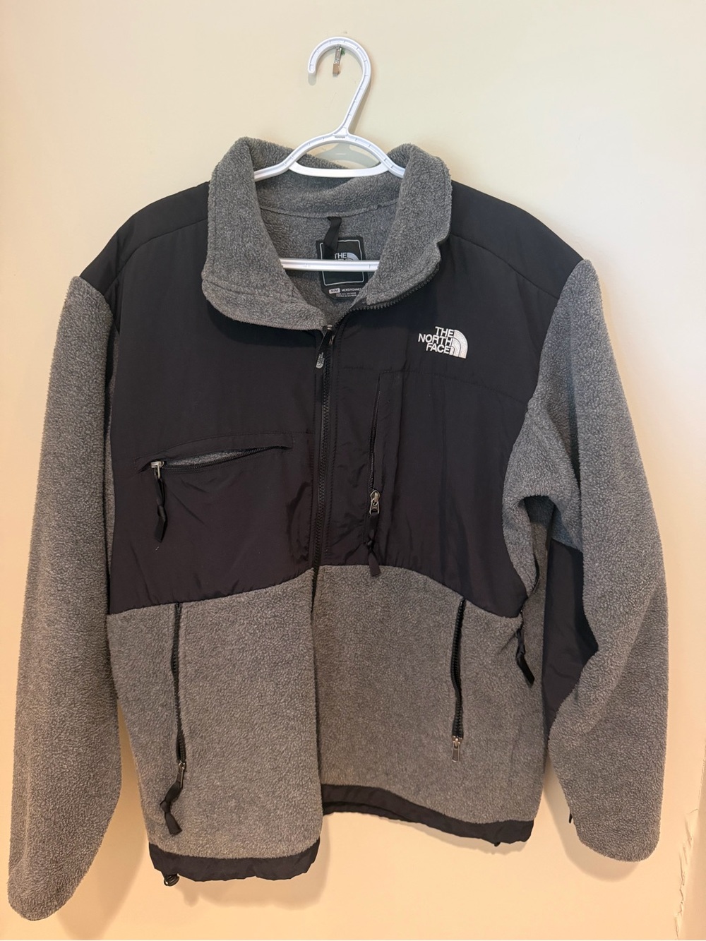 The North Face Men’s Gray and Black Fleece Polartec Jacket Vintage